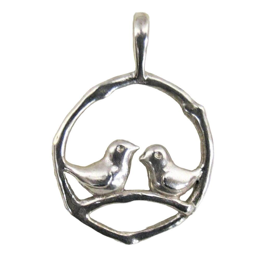 James Avery Retired Love Birds on Branch Pendant Sterling Silver 925 Rare VTG